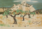 YVES BRAYER LITHOGRAPH LANDSCA