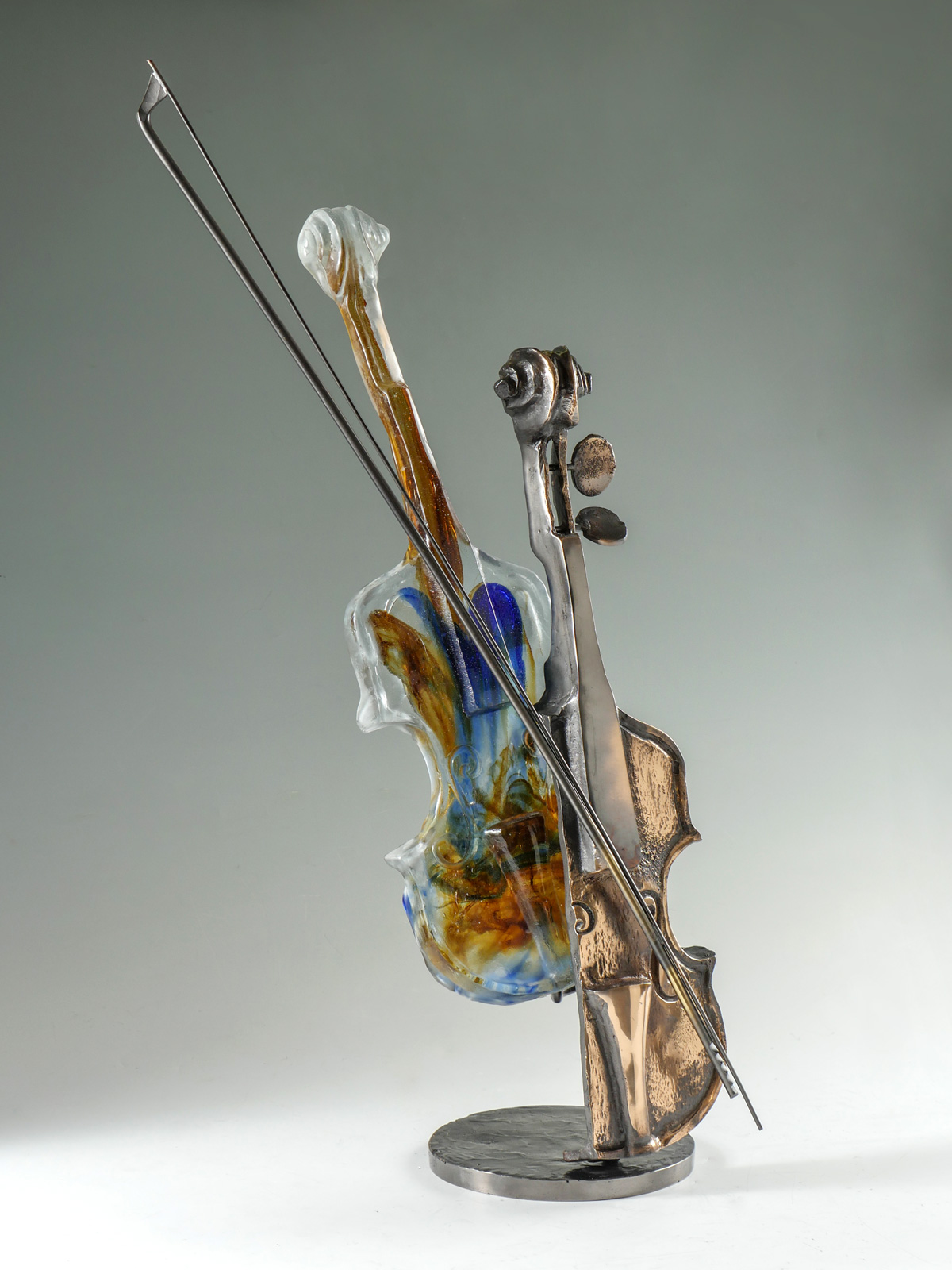 YVES LOHE BACH VIOLIN SCULPTURE: An
