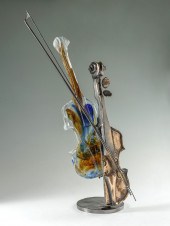 YVES LOHE BACH VIOLIN SCULPTUR