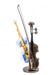 YVES LOHE BRONZE & GLASS VIOLI