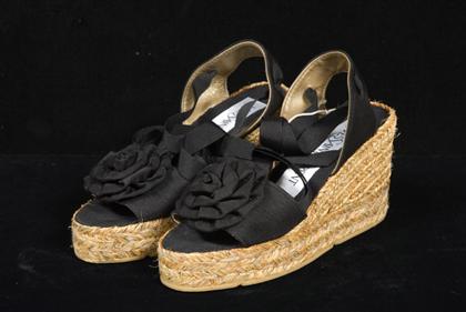 Yves Saint Laurent black wedge