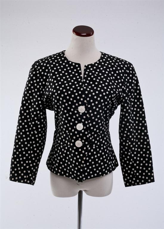 YVES SAINT LAURENT NAVY POLKA DOT