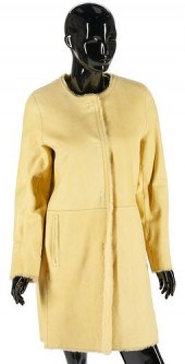 YVES SALOMON LEATHER COATYves