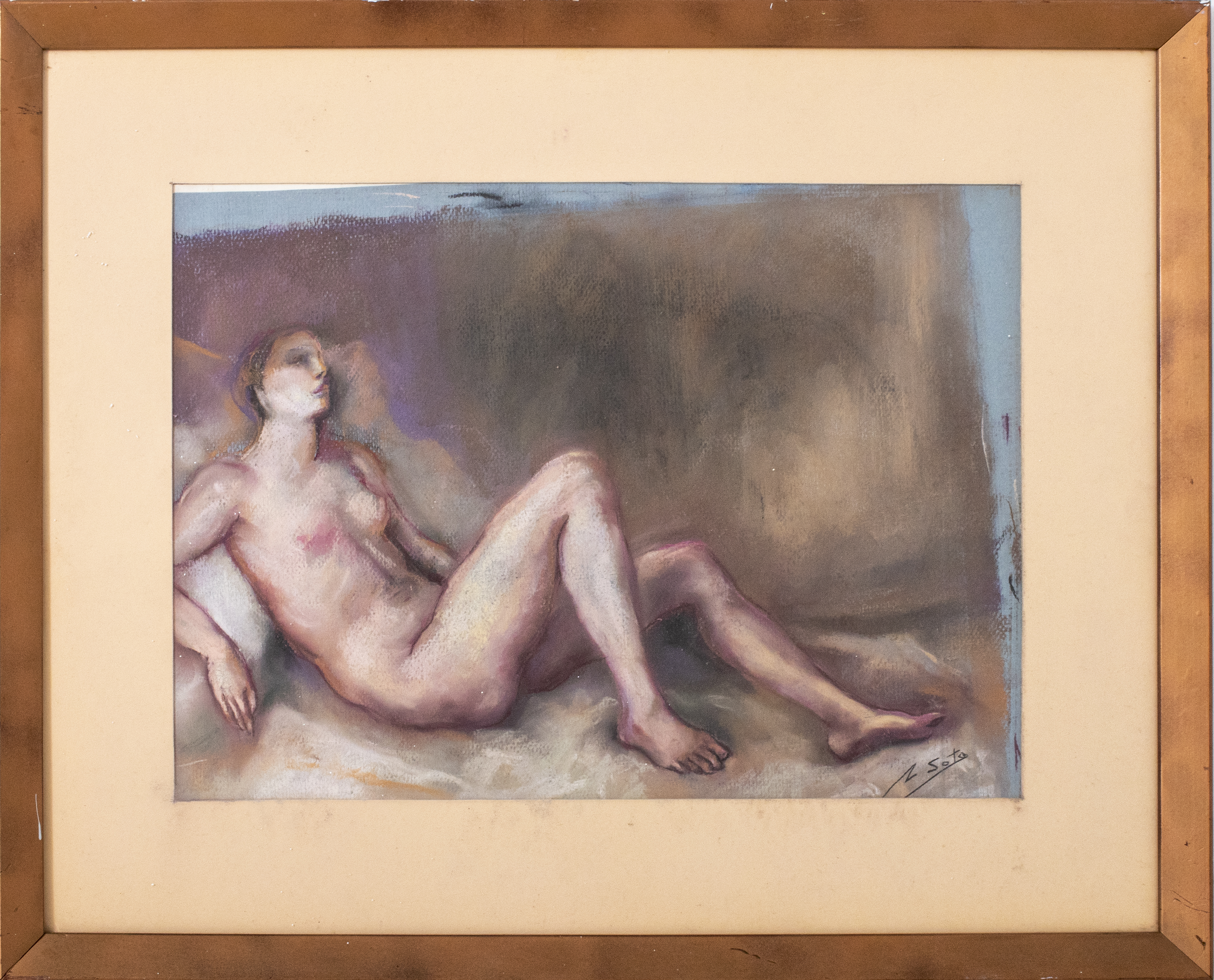 Z. SOTO RECLINING NUDE PASTEL Z.