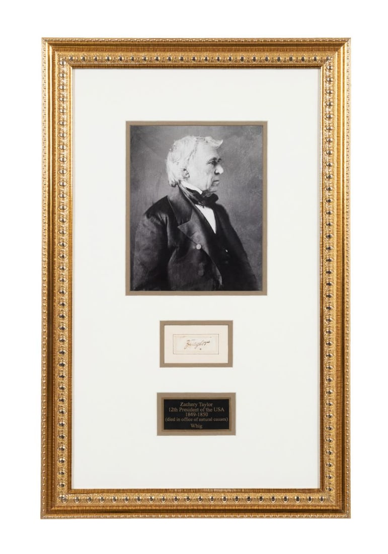ZACHARY TAYLOR SIGNATURE PSA