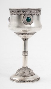 ZADOK ISRAEL GEM MOUNTED SILVE