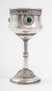 ZADOK ISRAEL GEM MOUNTED SILVE