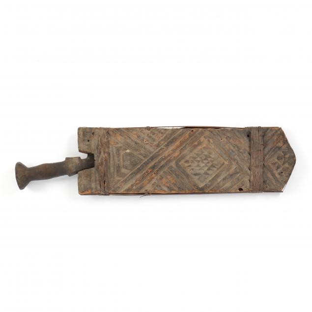 ZAIRE, BAKUBA KNIFE WITH CARVED