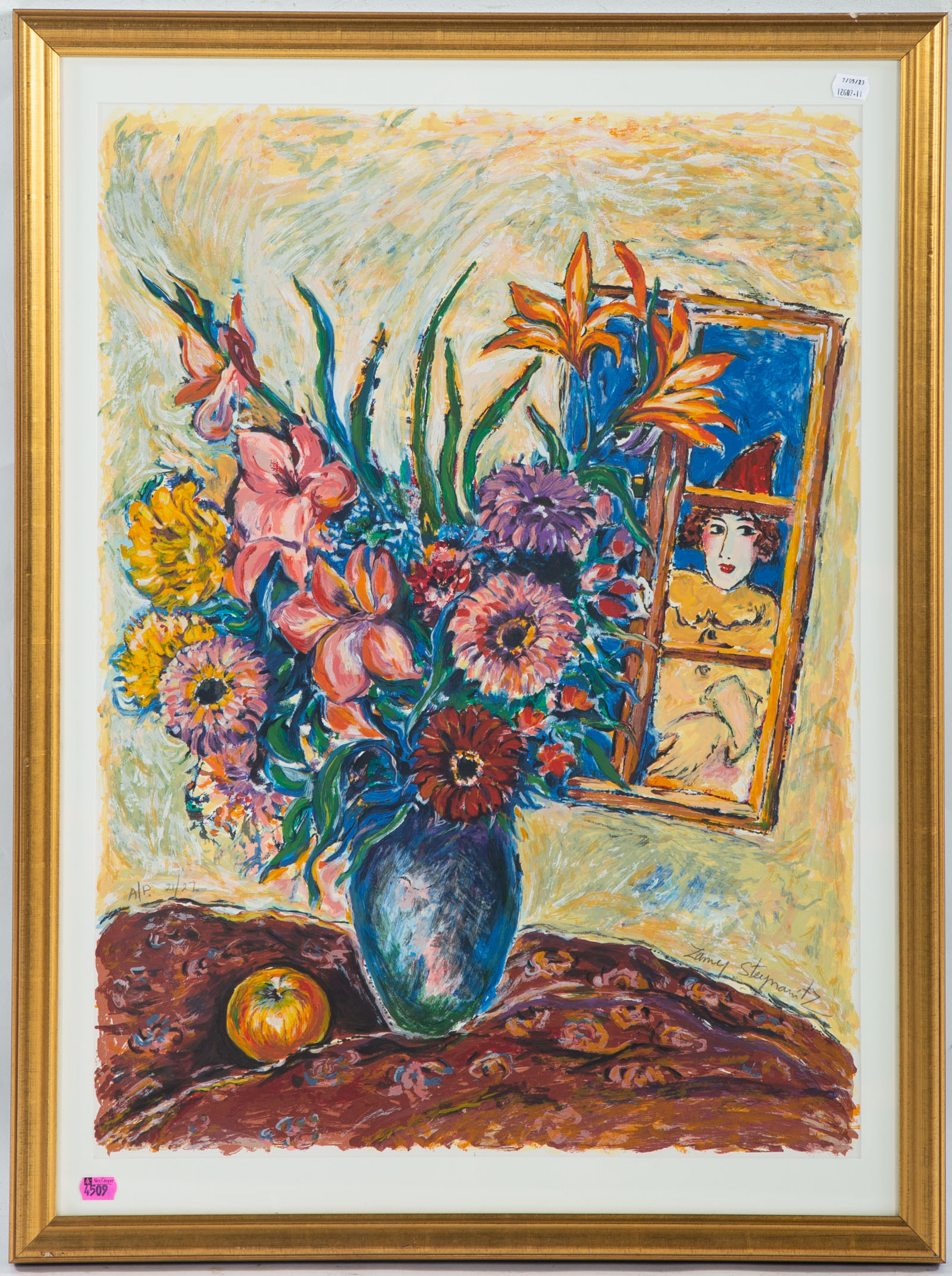 ZAMY STEYNOVITZ. FLORAL STILL LIFE,