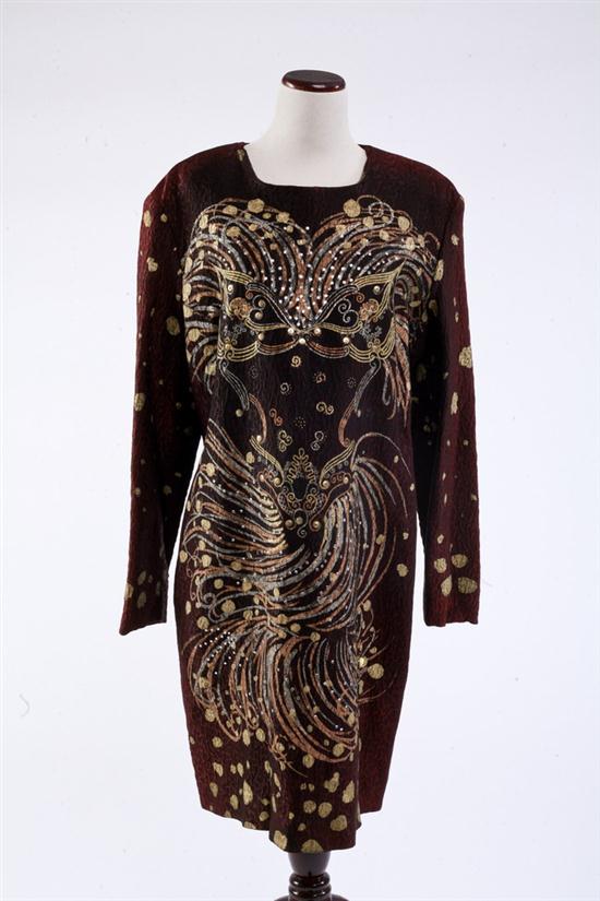 ZANDRA RHODES GOLD AND BROWN