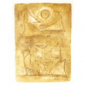 Zao Wou-ki MONTAGNES ET OISEAU