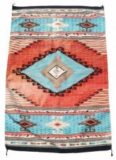 ZAPOTEC MEXICO HAND-WOVEN RUG,