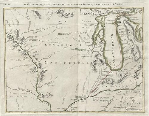 ZATTA, 1778 ITALIAN MAP OF