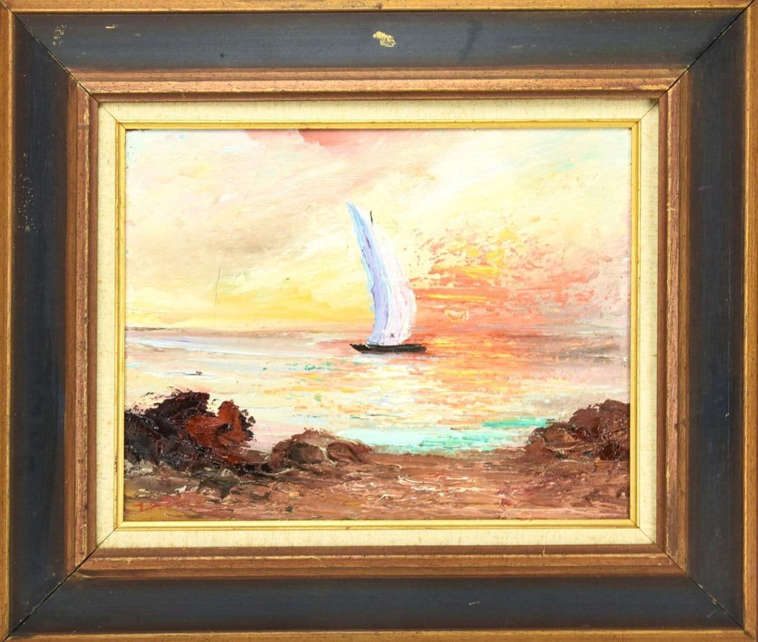ZAZA MEULI SIGNED OIL PAINTING OF