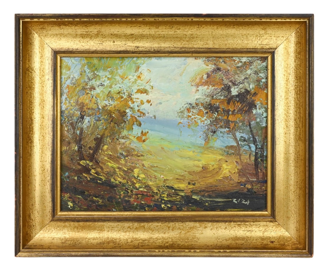 ZAZA MEULI SIGNED OIL PAINTING FALL