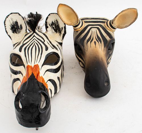 ZEBRA HEAD WALL SCULPTURE AND