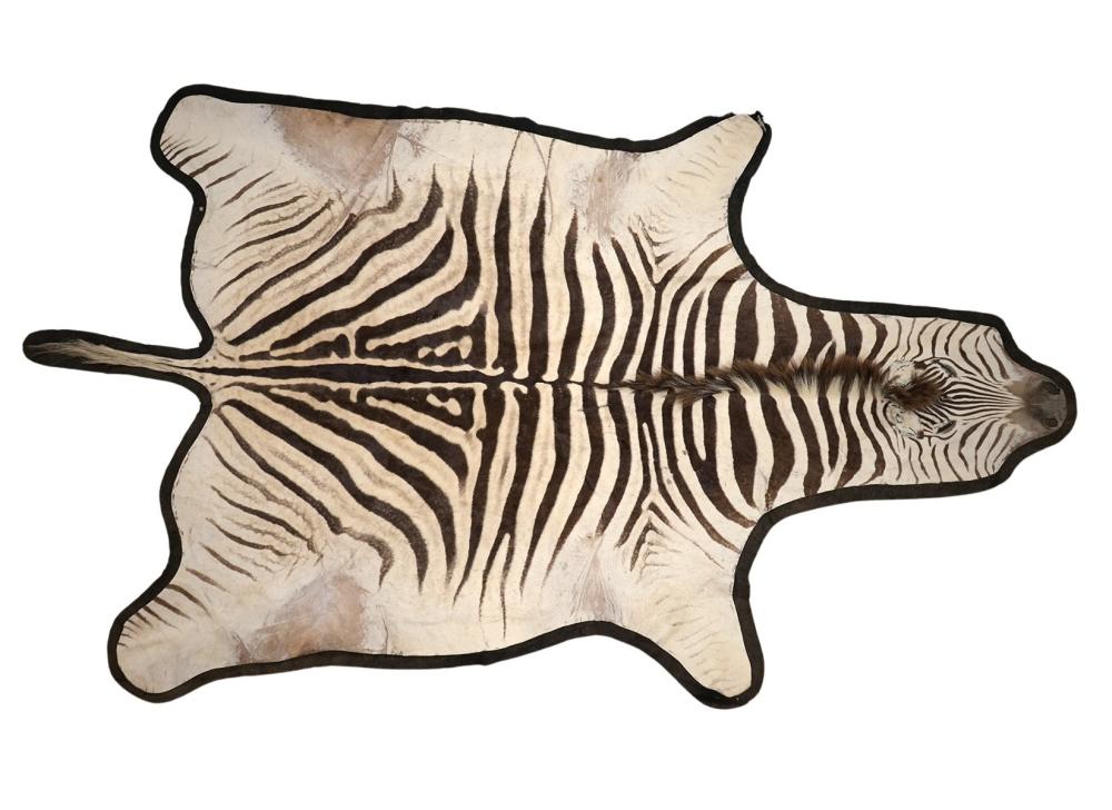 ZEBRA HIDE FELT BACK RUGZebra