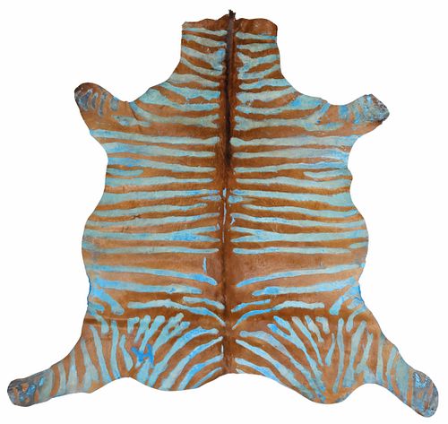ZEBRA-PATTERN TEAL &AMP; BROWN