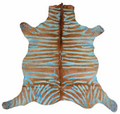 ZEBRA-PATTERN TEAL &AMP; BROWN