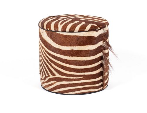 ZEBRA SKIN HASSOCKZEBRA SKIN