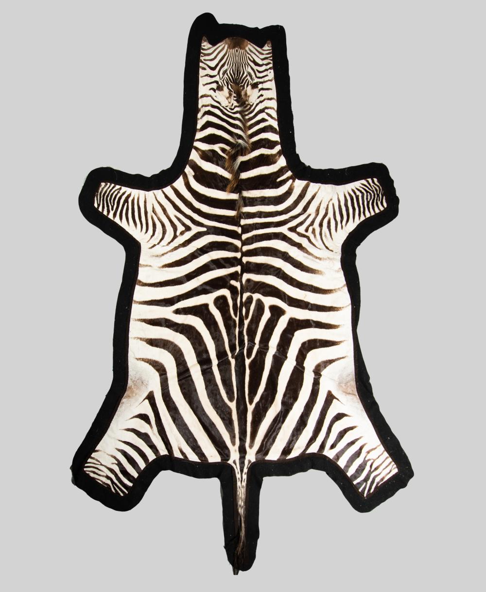 ZEBRA SKIN RUG APPROX. 9'4" X