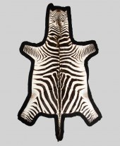 ZEBRA SKIN RUG APPROX. 9'4" X