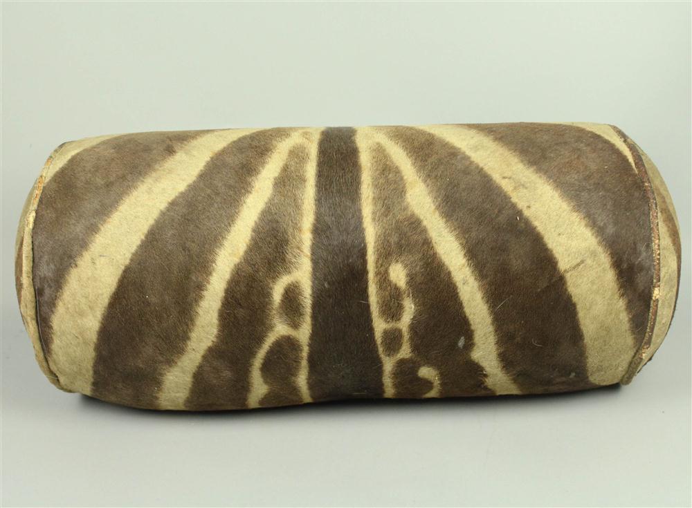 ZEBRA UPHOLSTERED SAUSAGE CUSHION