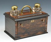 ZEBRA WOOD DESK SET, DROP DOWN