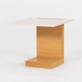 ZEBRA WOOD VENEERED SIDE TABLE