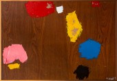 ZELIG SEGAL MODERNIST OIL ON W