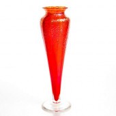 ZELLIQUE ART GLASS VASERed, pu