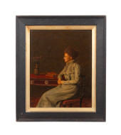 ZENO ALEXANDER, WOMAN AT DESK,