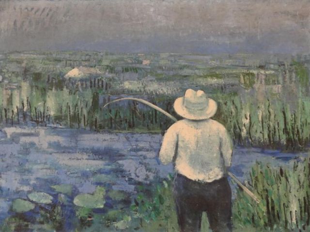 ZERBE Karl. Oil on Canvas of a