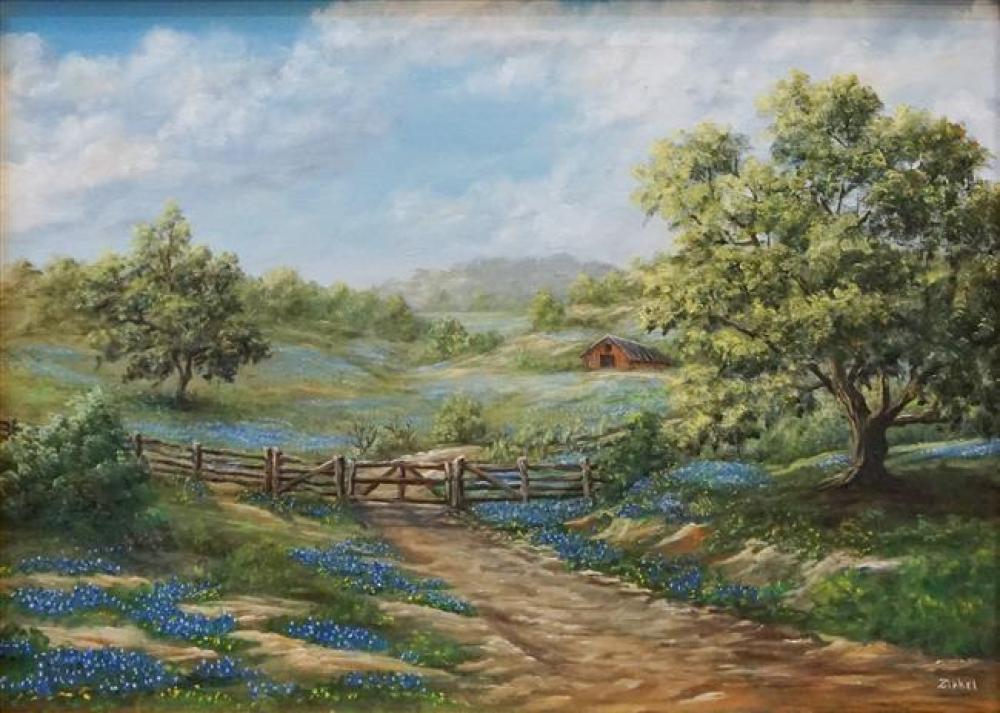 ZERKEL, PASTORAL SCENE WITH BARN,