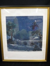 Zhan Ming Woodblock Print ''Ti