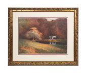ZHEN-HUAN LU, HORSES IN FALL L