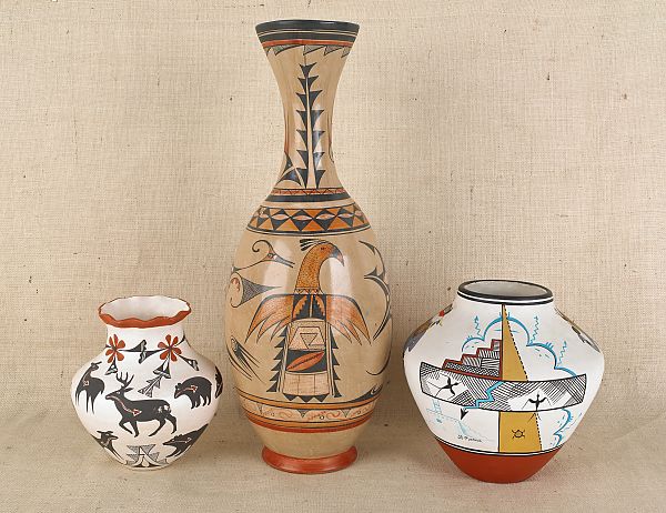 Zia pottery olla by M. Medina