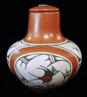 ZIA PUEBLO COVERED JAR BY RUBY