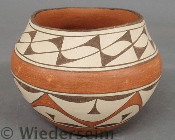 Zia Pueblo Olla pottery bowl signed