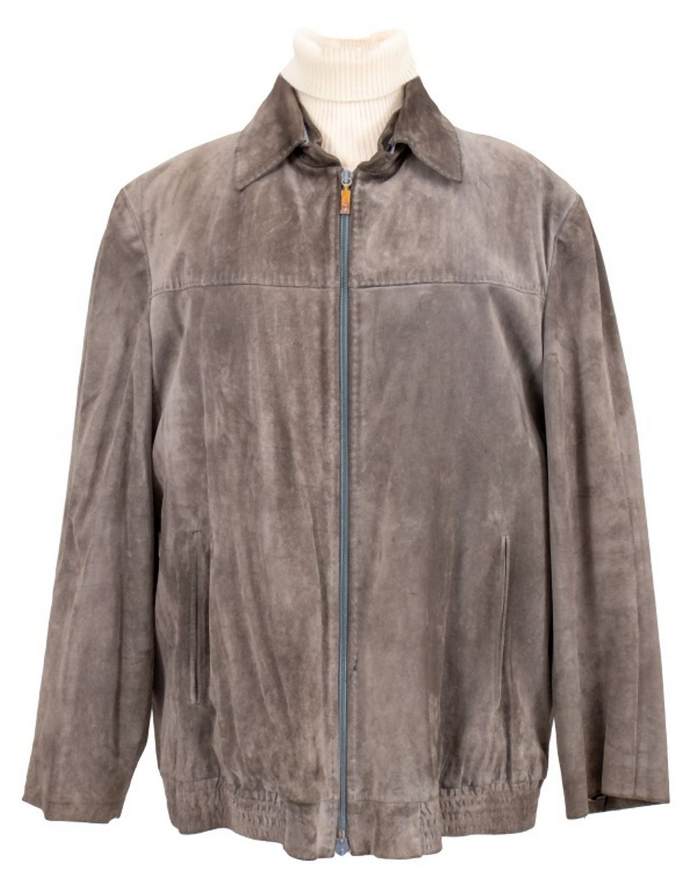 ZILLI GRAY SUEDE MINK FUR LINED