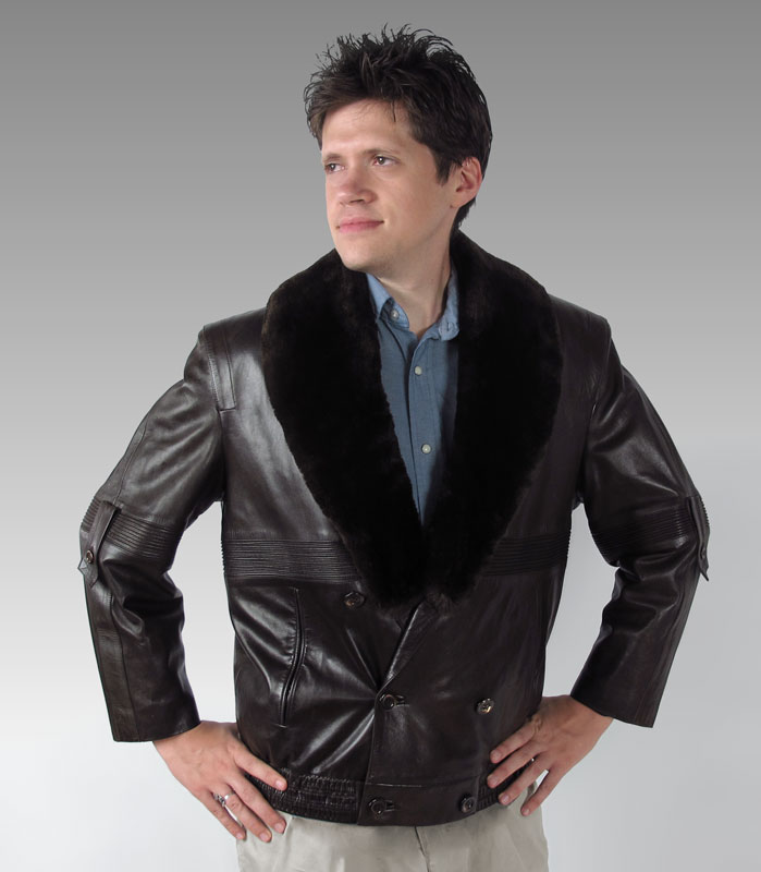 ZILLI LUXURY MENS FUR LINED LEATHER