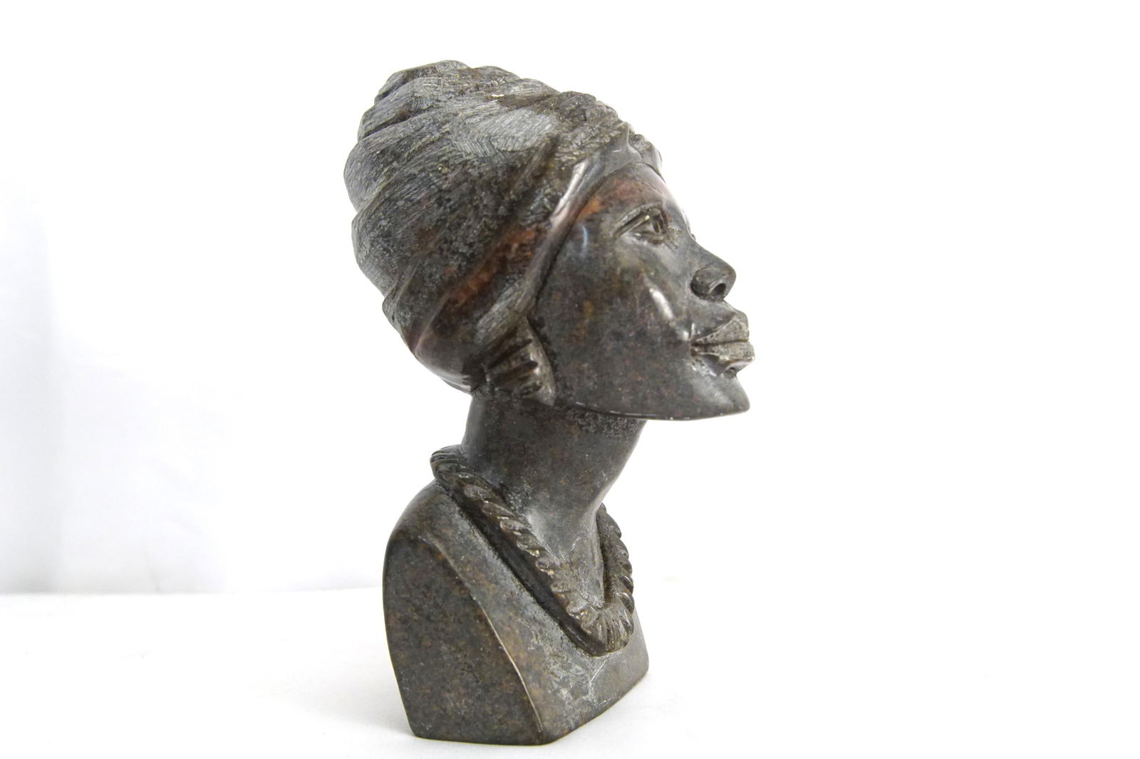 ZIMBABWE STONE CARVED BUST OF A