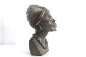 ZIMBABWE STONE CARVED BUST OF