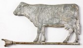ZINC COW WEATHERVANE, CA. 1900