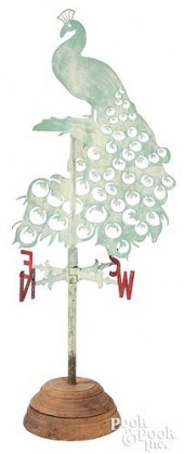 ZINC PEACOCK WEATHERVANE, MID