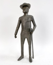 ZINC SCULPTURE OF PAUL BUNYAN<