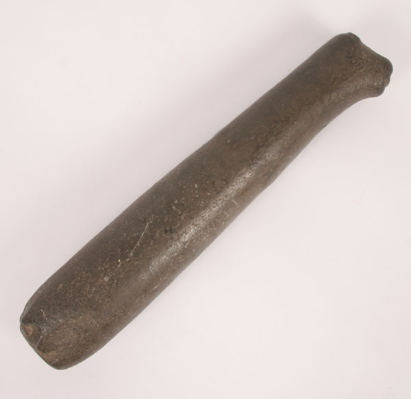 Zoomorphic effigy pestle. 12 1/4".