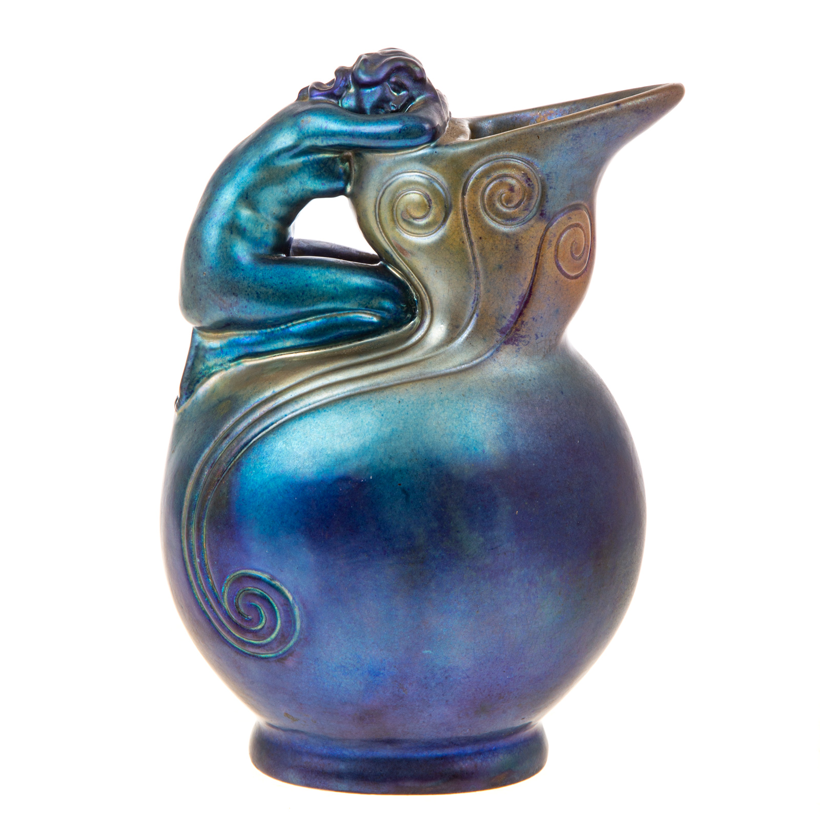 ZSOLNAY ART NOUVEAU POTTERY PITCHER