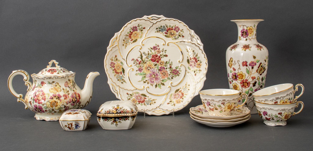 ZSOLNAY HAND-PAINTED FLORAL