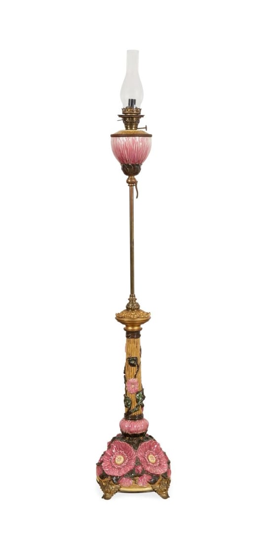 ZSOLNAY LOTUS SERIES FLOOR LAMP, C.